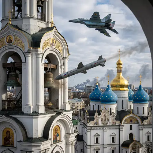 Russian Military Missile and Ukrainian Churches Encounter
