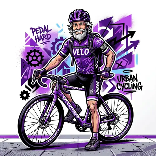 Stylized Cyclist Mascot Logo Design