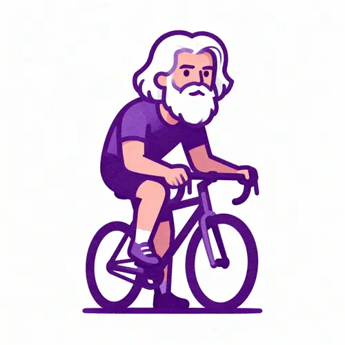 Stylized Cyclist Mascot Logo Design