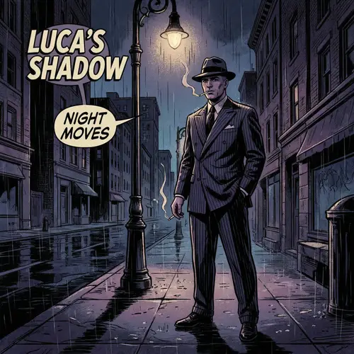 Elegant Italian-American Man in Pinstriped Suit