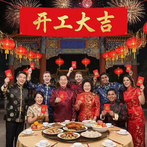 Celebrate Prosperity with 开工大吉 Festive Scene