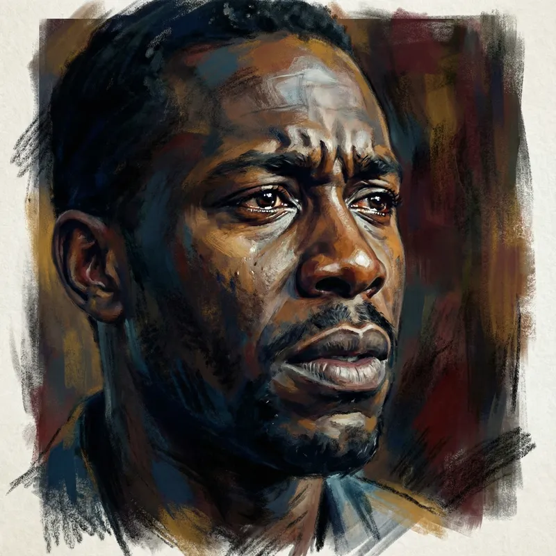 Dramatic Portrait of an African American Man