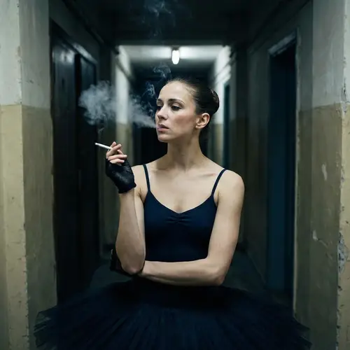 Ballerina Beauty: Smoking Elegance in Motion