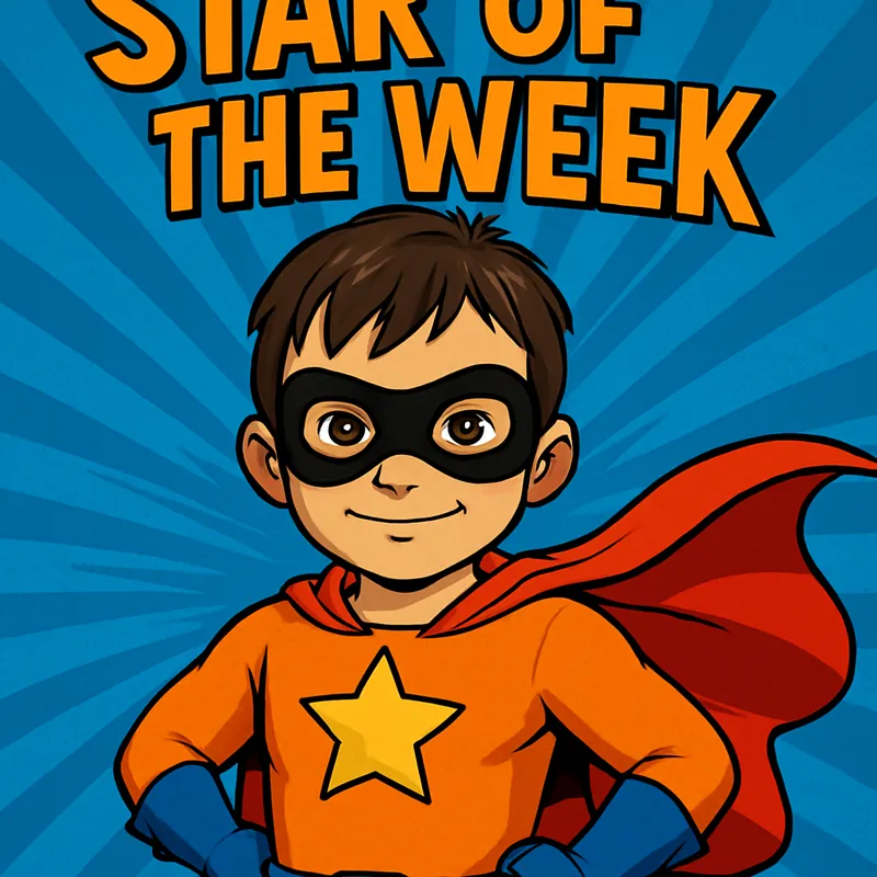 Superhero Star of the Week Cover Design