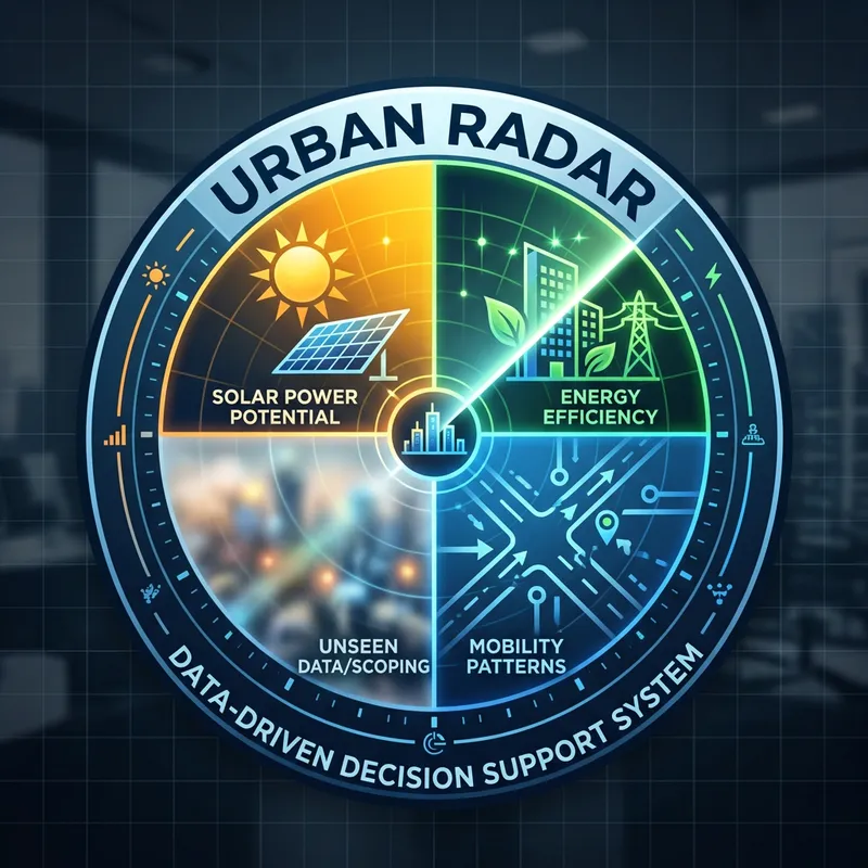 Urban Radar: Solar, Energy Efficiency, Mobility Patterns