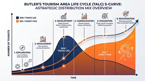Butler's TALC S-Curve Infographic for Tourism Analysis