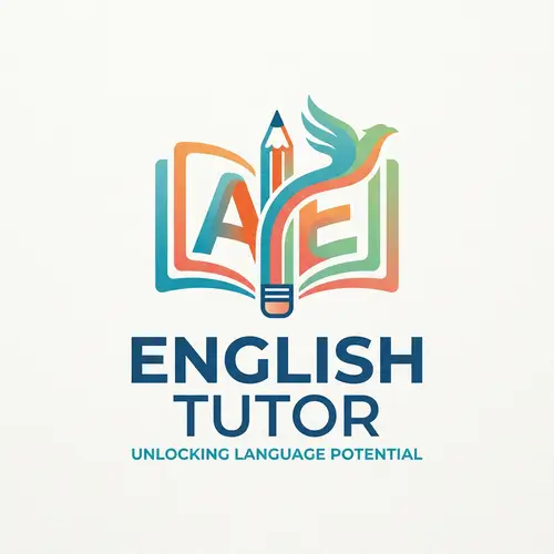 Professional English Language Tutor Logo Design | Engaging & Educational