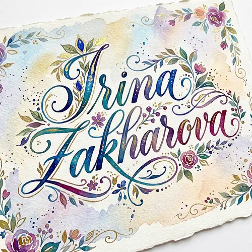 Colorful Inscription for Irina Zakharova