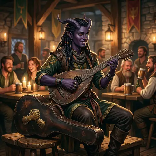 Enchanting Tieflin Bard with Unique Features