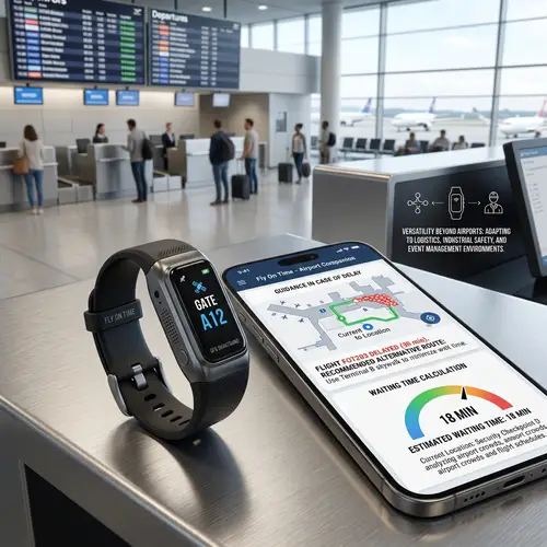Fly On Time Smartband: Real-Time Tracking & Communication in Airports