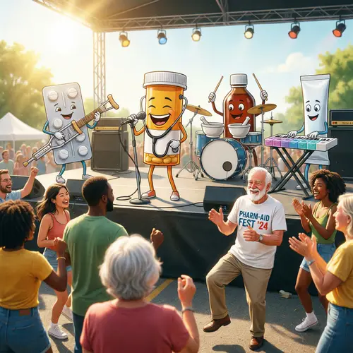 Anthropomorphized Pharmacy Drugs Band Live Performance