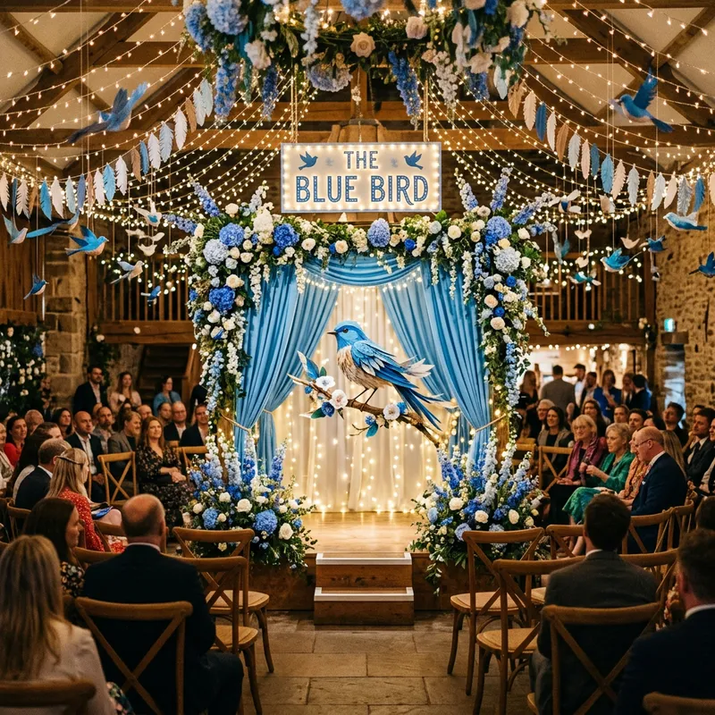 Blue Bird Creative Event Setup Inspiration