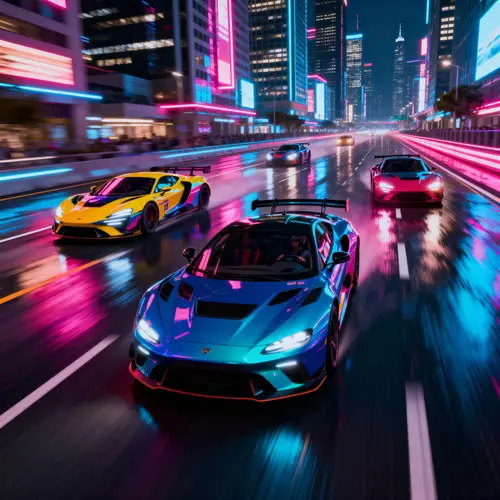 High-Speed Urban Street Racing Action