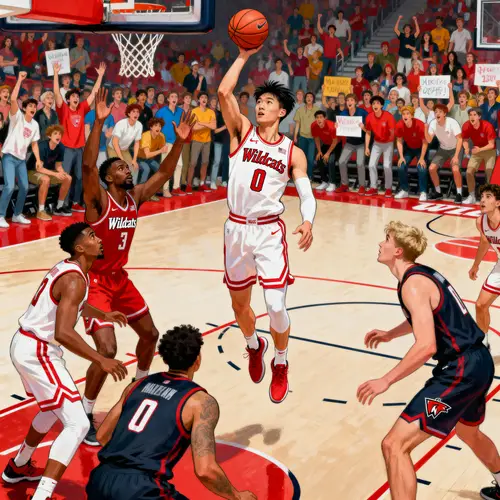 Dynamic Basketball Moment: Wildcats in Action