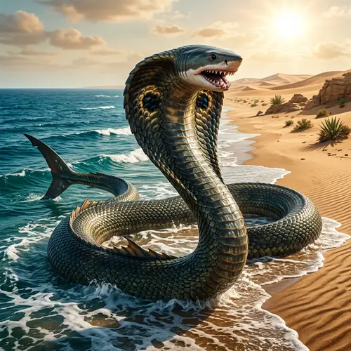 Cobra-Shark Hybrid: A Fantastical Creature