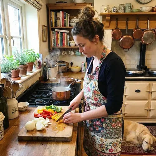 Cozy Kitchen Scene: Cooking with Love | Meal Prep in Progress