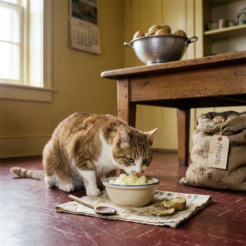 Cat Enjoying Potatoes - Cute Animal Moments Cat Enjoying Potatoes - Cute Animal Moments