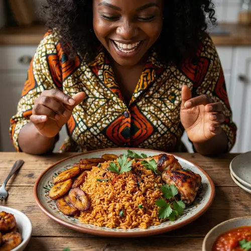 Delicious Nigerian Jollof Rice Culinary Photography