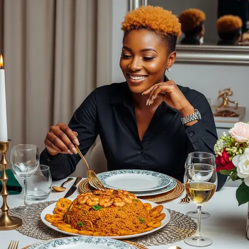 Delicious Nigerian Jollof Rice Culinary Photography