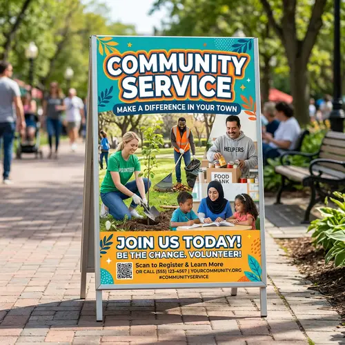 Community Service Poster: Engaging Activities for All