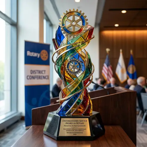 Avant-Garde Multi-Colored Trophy Design