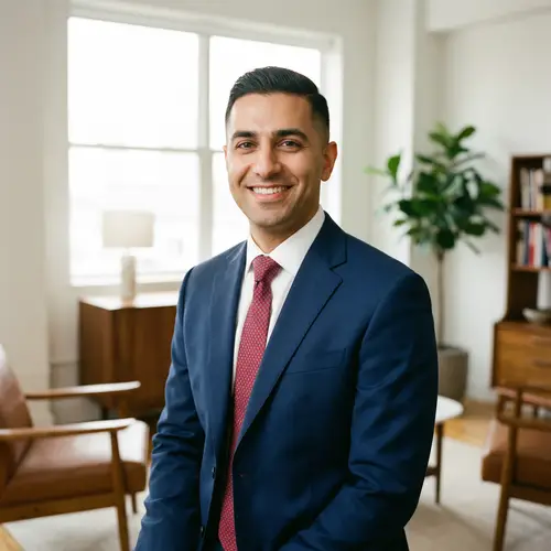 Professional Middle-Eastern Male in Smart Business Attire | HR Profile Picture