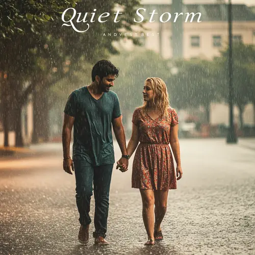 Quiet Storm Album Cover - Couple Walking in Rain