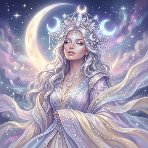 Mesmerizing Ethereal Moon Goddess Portrait