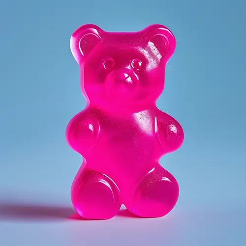 Stoned Pink Gummy Bear Standing