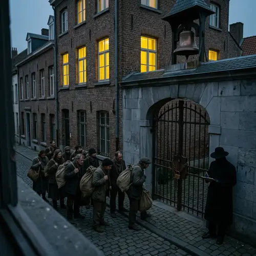Mysterious Yellow House: Gates, Black Figure, Laughter