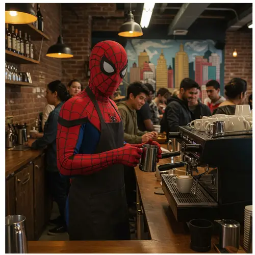 Spiderman: The Ultimate Cafe Worker