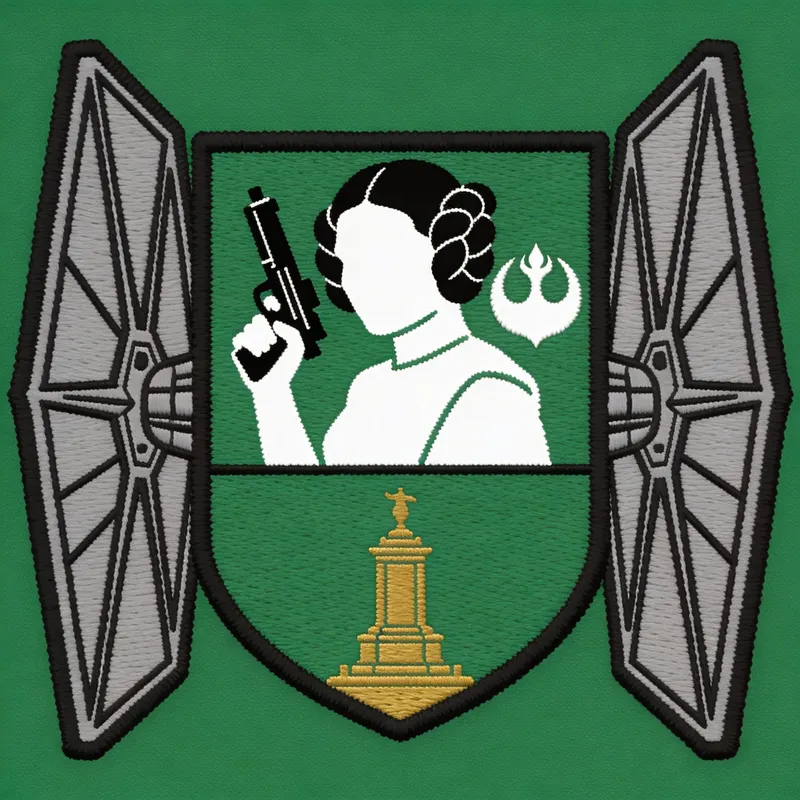 Custom Embroidered Patch in Andalusian Shield Style