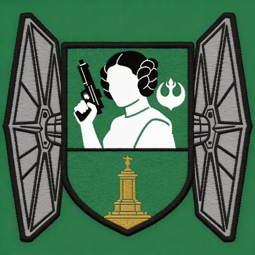 Custom Embroidered Patch in Andalusian Shield Style