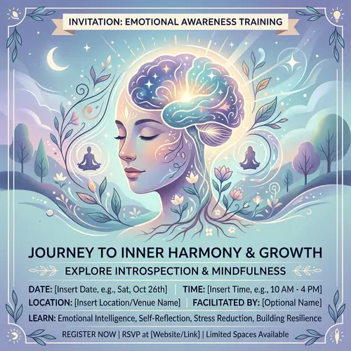 Emotional Awareness Training Invitation | Mindfulness Event