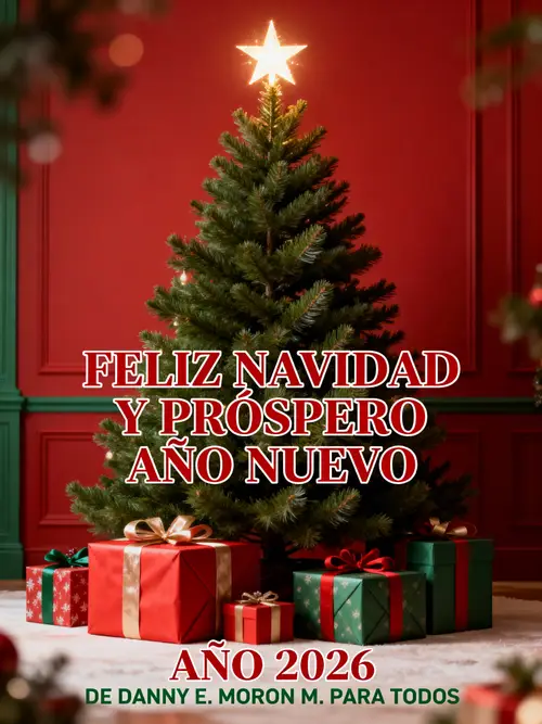 2026 Christmas Card with Big Gifts and Cheer