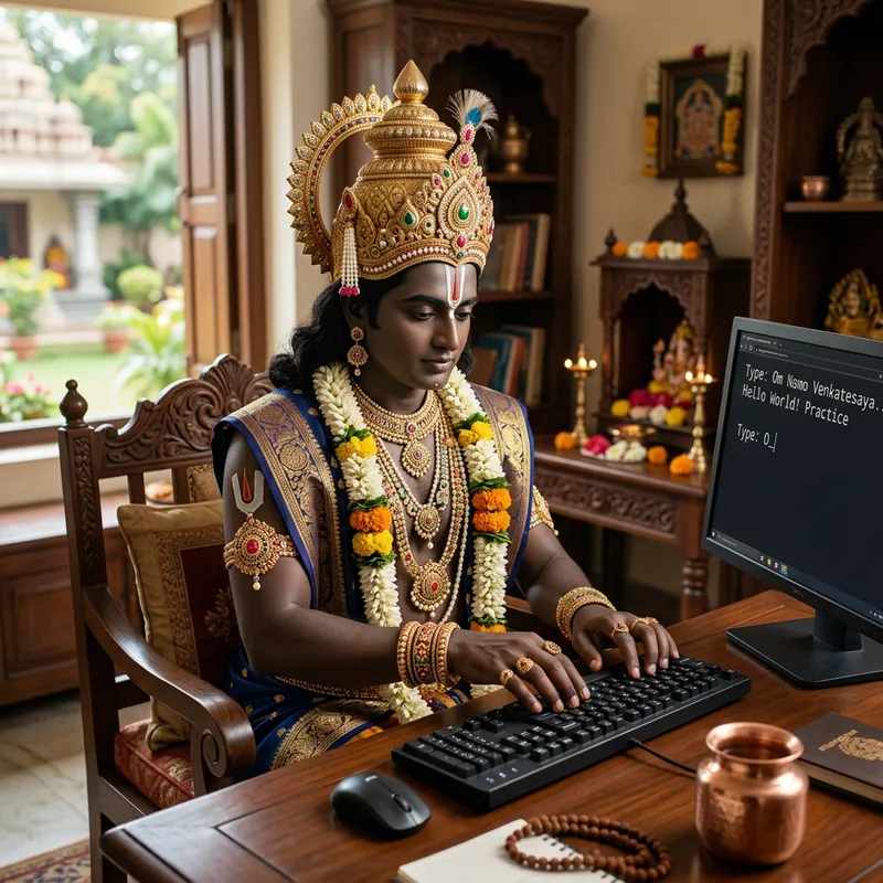 Lord Venkateshwara Keyboard Learning