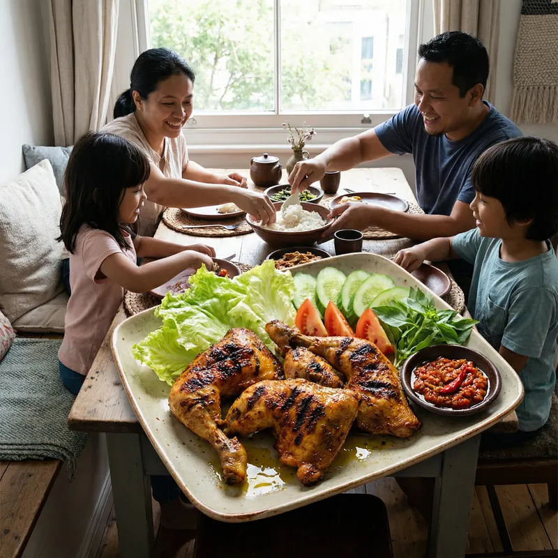 Delightful Ayam Gepuk Family Set | Flavorful Chicken Platter