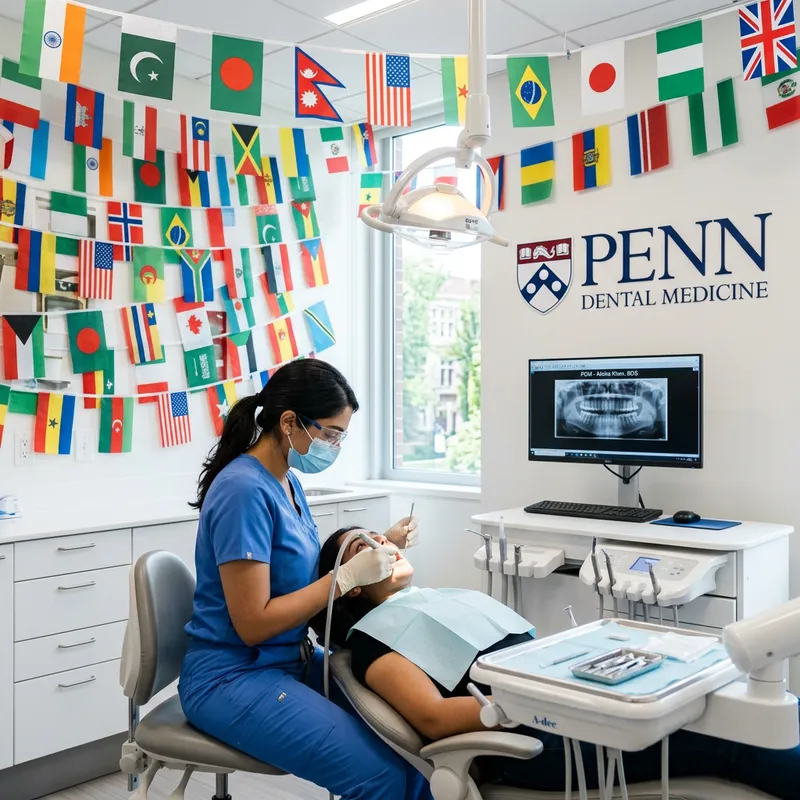 Female Dentist at Penn Dental Medicine | Flags Around the World