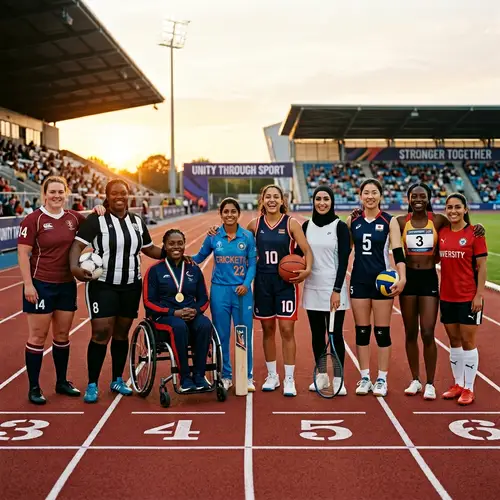 Diverse Women United in Sports: Strength & Solidarity