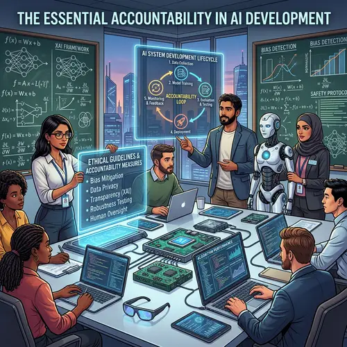 Essential Accountability in AI Development - Innovative Boardroom Scene
