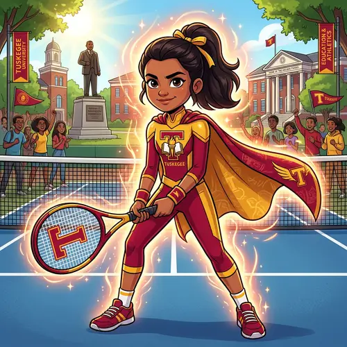 Education and Sport: Young South Asian Girl with Tennis Racket