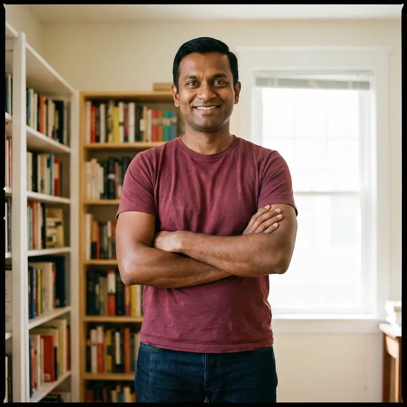 Portrait of a Friendly South Asian Man