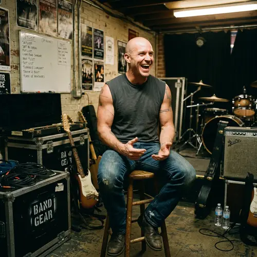 Vibrant 38-Year-Old Music Enthusiast in Art