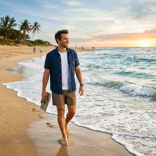 Man Enjoying a Day at the Beach