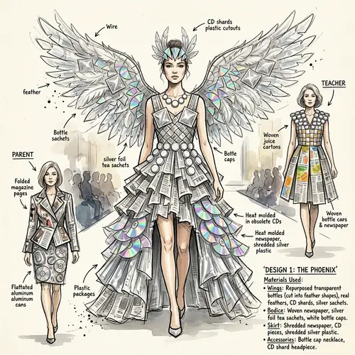 Stunning Trashion Show Dress Designs in Recycled Materials