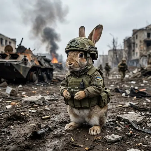 Brave Rabbit in Surprising War Scene