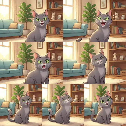 Talking Cat Animated Video: Expressive Domestic Feline