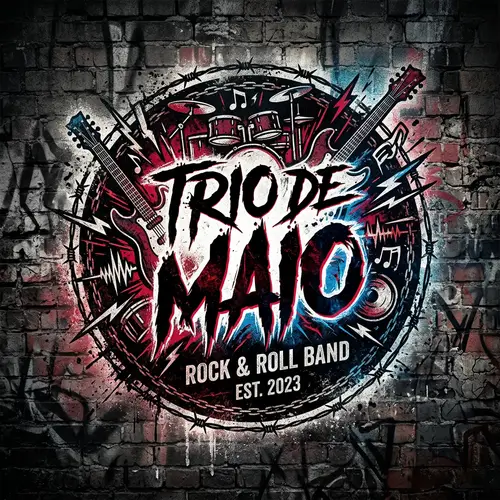 Rock Band Logo Design for Trio de Maio