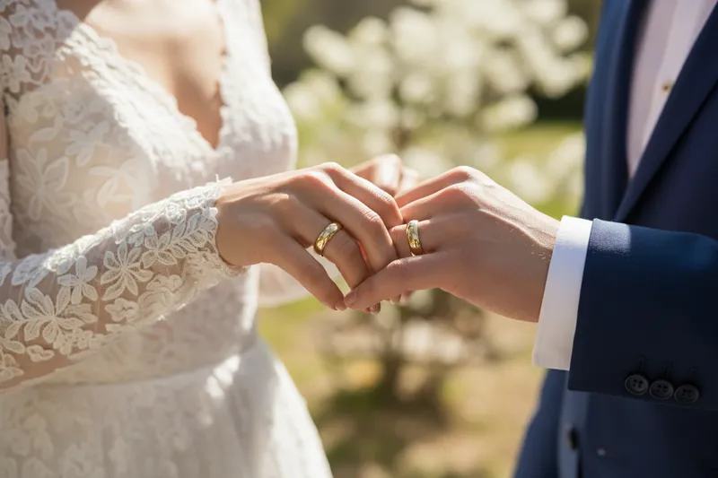 Elegant Wedding Moments with Gold Bands Elegant Wedding Moments with Gold Bands