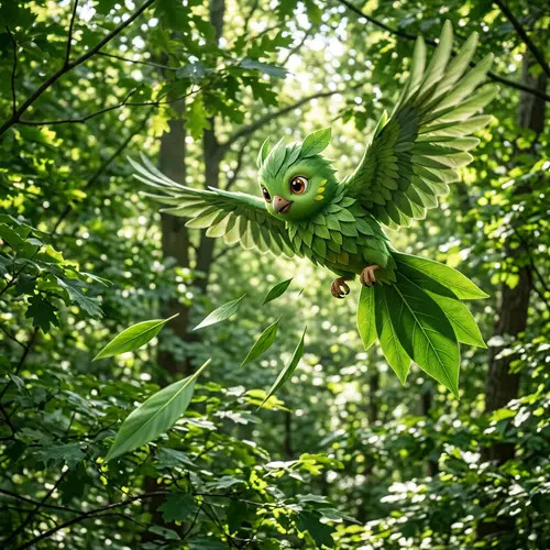 Frondillo - Small Avian Pokémon with Sharp Leaf Attacks